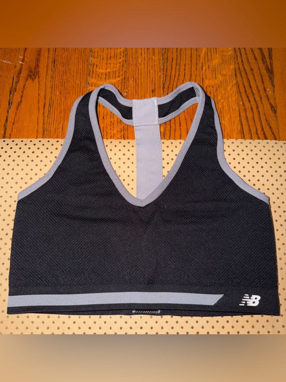 New Balance Sports Bra - L, Grey and Black